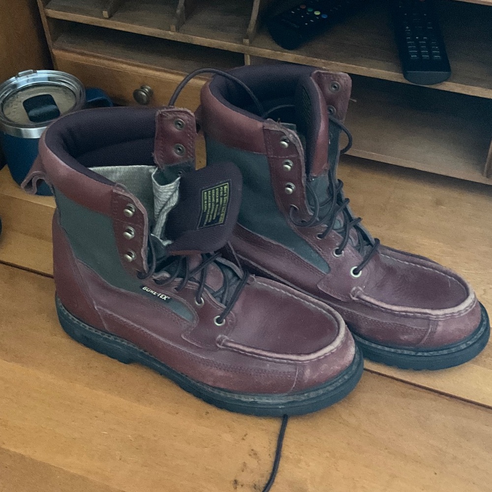 Redhead Men's Dark Brown Leather Boots - Picture 2 of 5